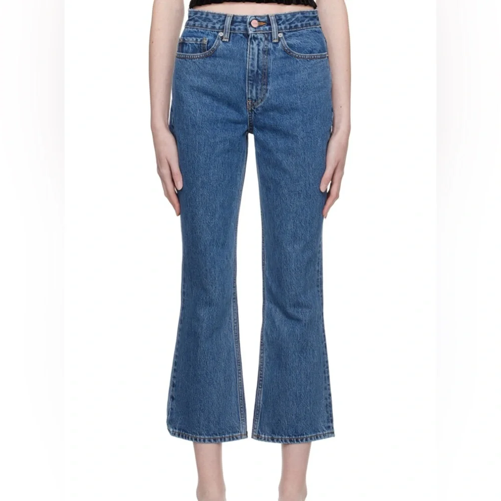 Ganni Blue Flare Women's Jeans - Picture 3 of 10